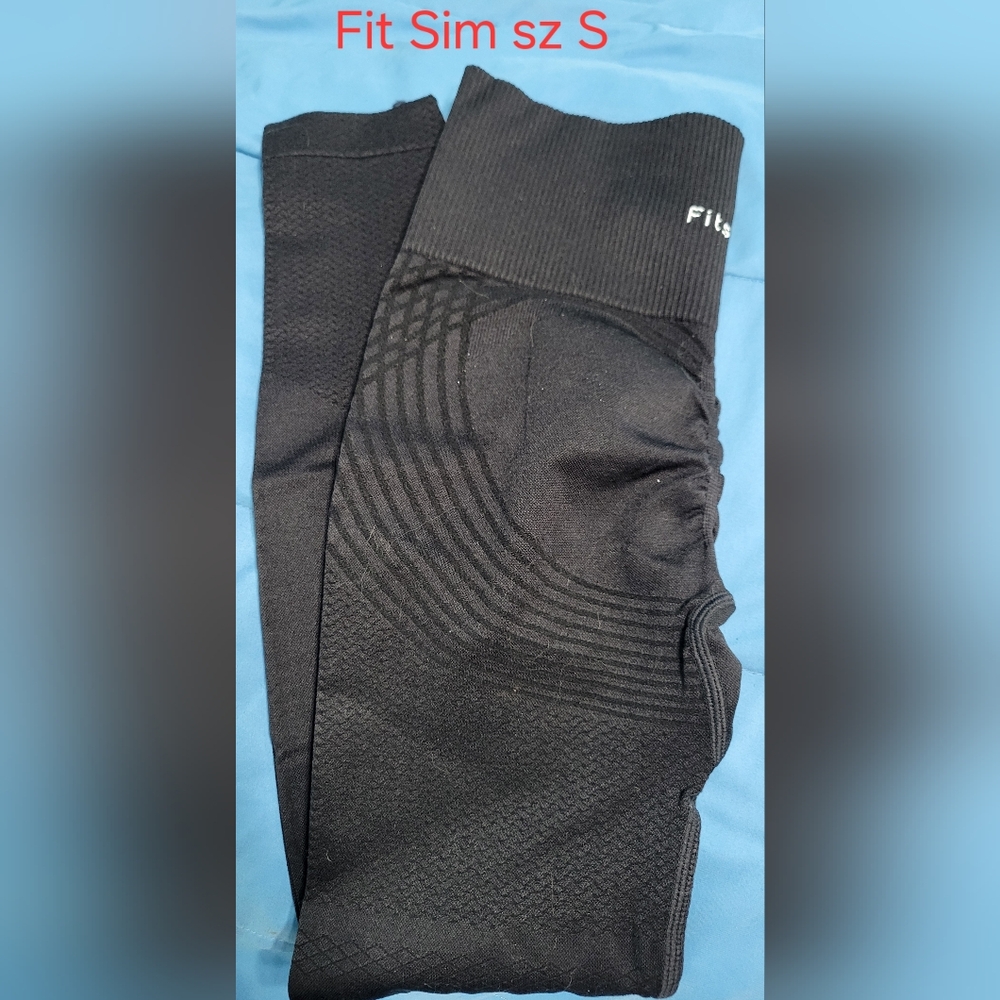 Women's FITSLIM Black Resistance Band Seamless High-Waist Leggings